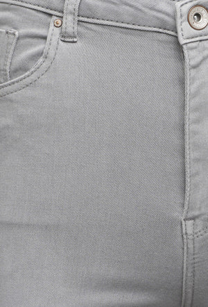 Toxik3 L185-126 High Waist Skinny Jeans - Light Grey