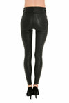 Toxik3 H2471 Stretch Fit PU Skinny Jeans - Black