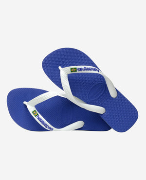 Havaianas Brasil Logo Flip Flops - Marine Blue