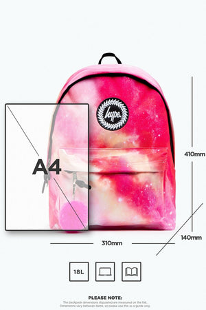 Hype Unisex Pink Galactics Crest Backpack