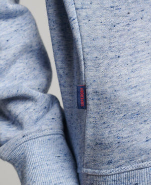 Superdry Organic Cotton Vintage Logo Henley Sweatshirt - La Blue Marl