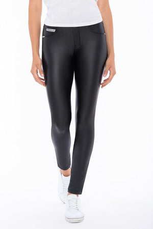 Slim-Fit N.O.W.® Faux Leather Pants Trousers - Black