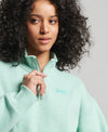 Superdry Organic Cotton Vintage Logo Henley Sweatshirt - Minted Marl