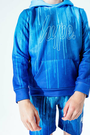 Blue Drip Kids Pullover Hoodie - Blue