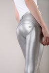 Metallic Regular-Rise WR.UP® Super-Skinny Trousers - Silver