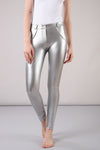 Metallic Regular-Rise WR.UP® Super-Skinny Trousers - Silver