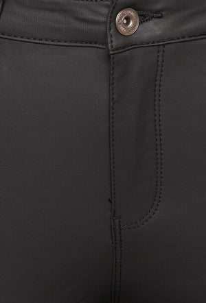 Toxik3 H2445 Matt PU Skinny Jeans - Black