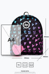 Hype Unisex Scribble Heart Pink Crest Backpack