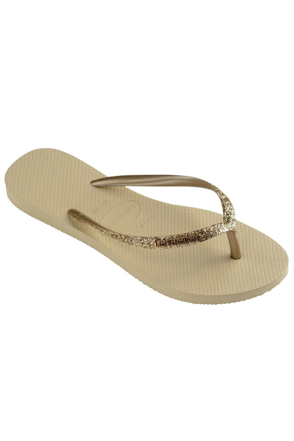 Havaianas Slim Glitter II Flip Flops - Sand Grey