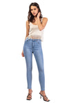 Toxik3 L21110-1 High Waist Stretch Skinny Jeans - Light Blue