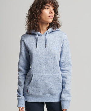 Superdry Organic Cotton Vintage Logo Embroidered Hoodie - La Blue Marl